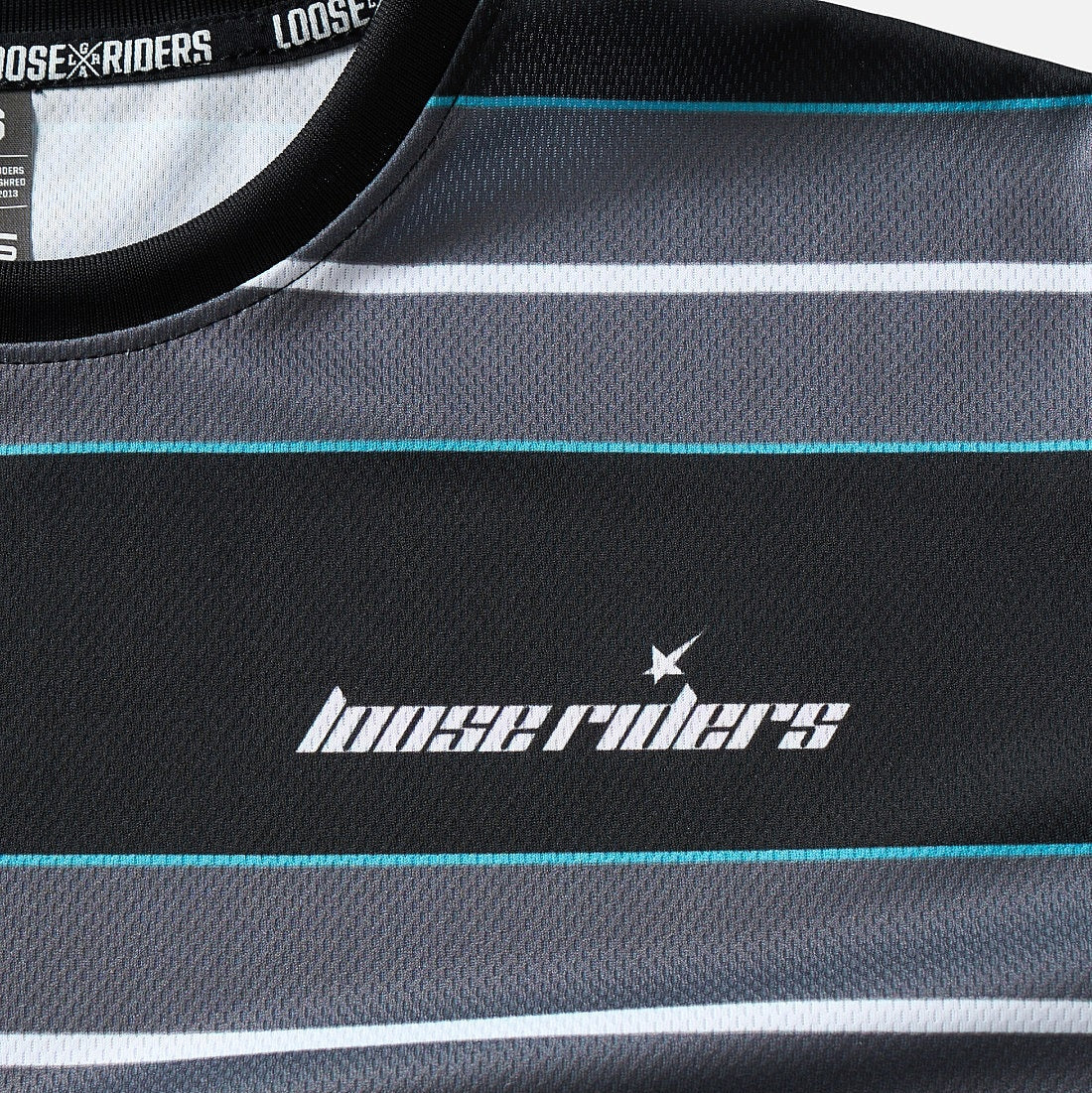 Jersey Manga Larga Loose Riders Striped BLACK