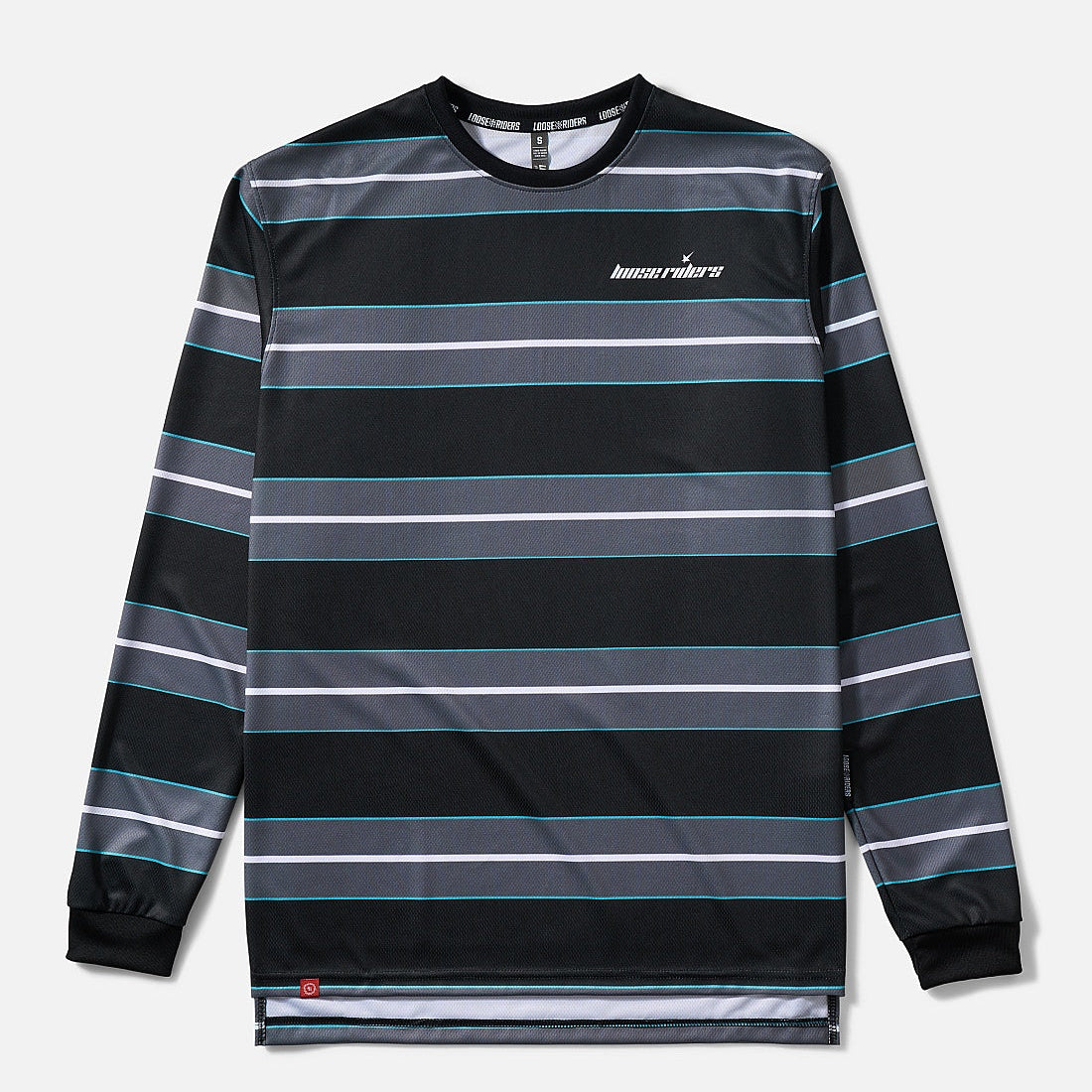 Jersey Manga Larga Loose Riders Striped BLACK