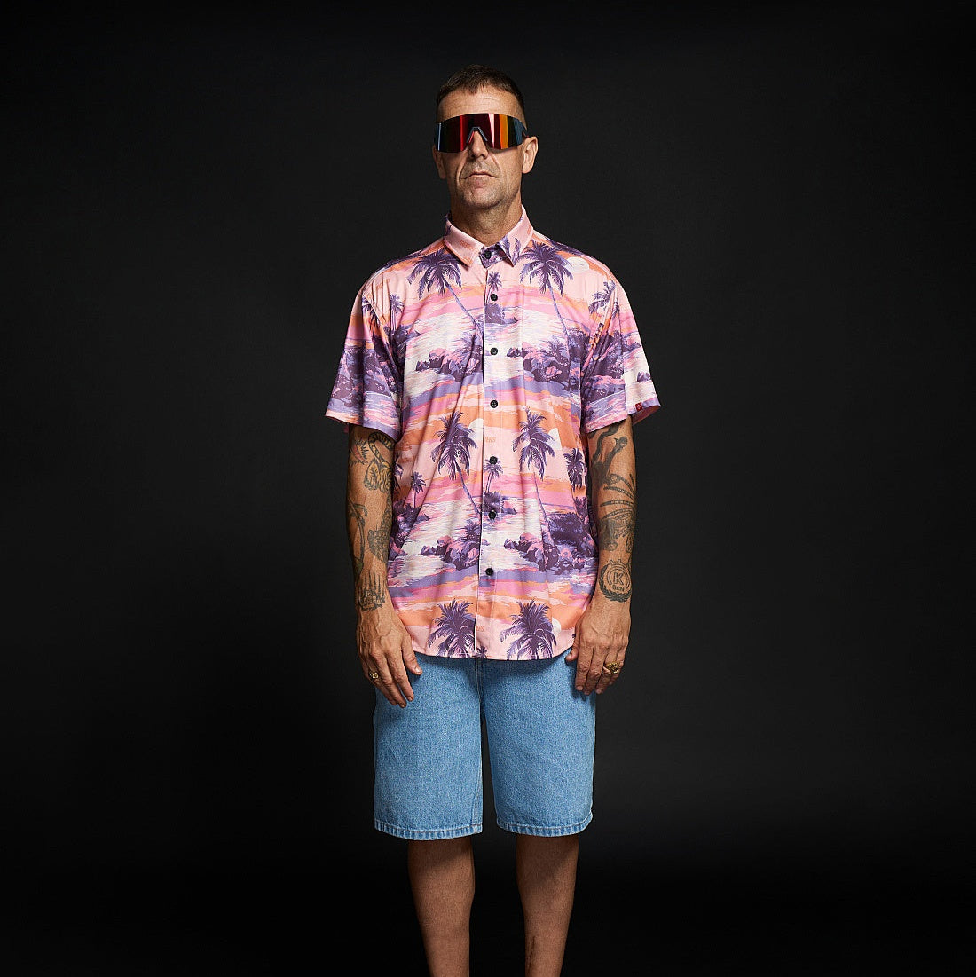 Jersey Party Shirt Loose Riders Sunset Palms
