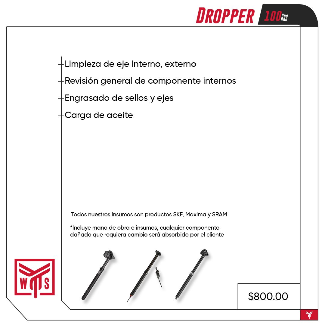 Servicio Dropper Rockshox 100 horas