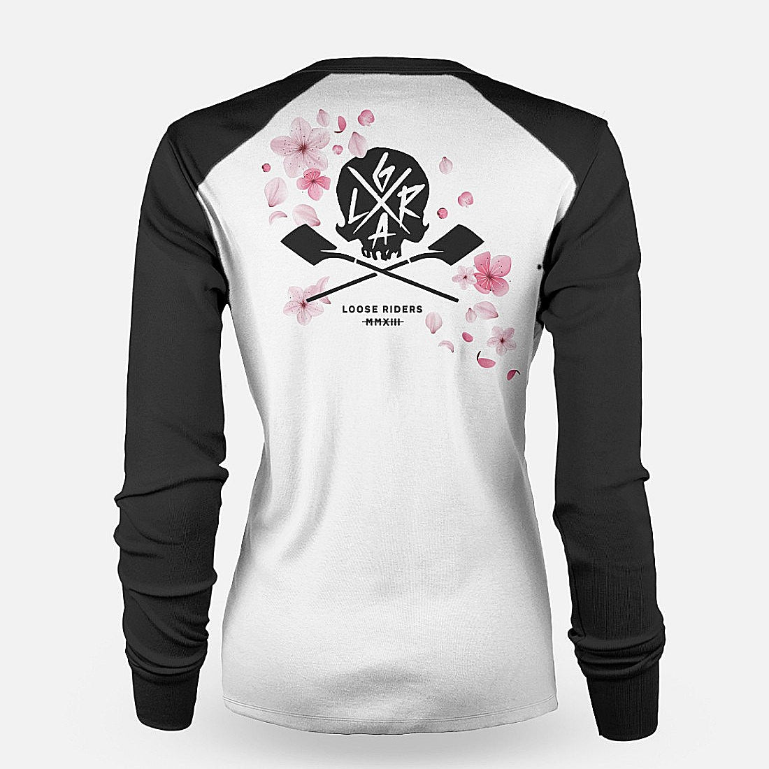 Jersey Dama Loose Riders Sakura Skull White