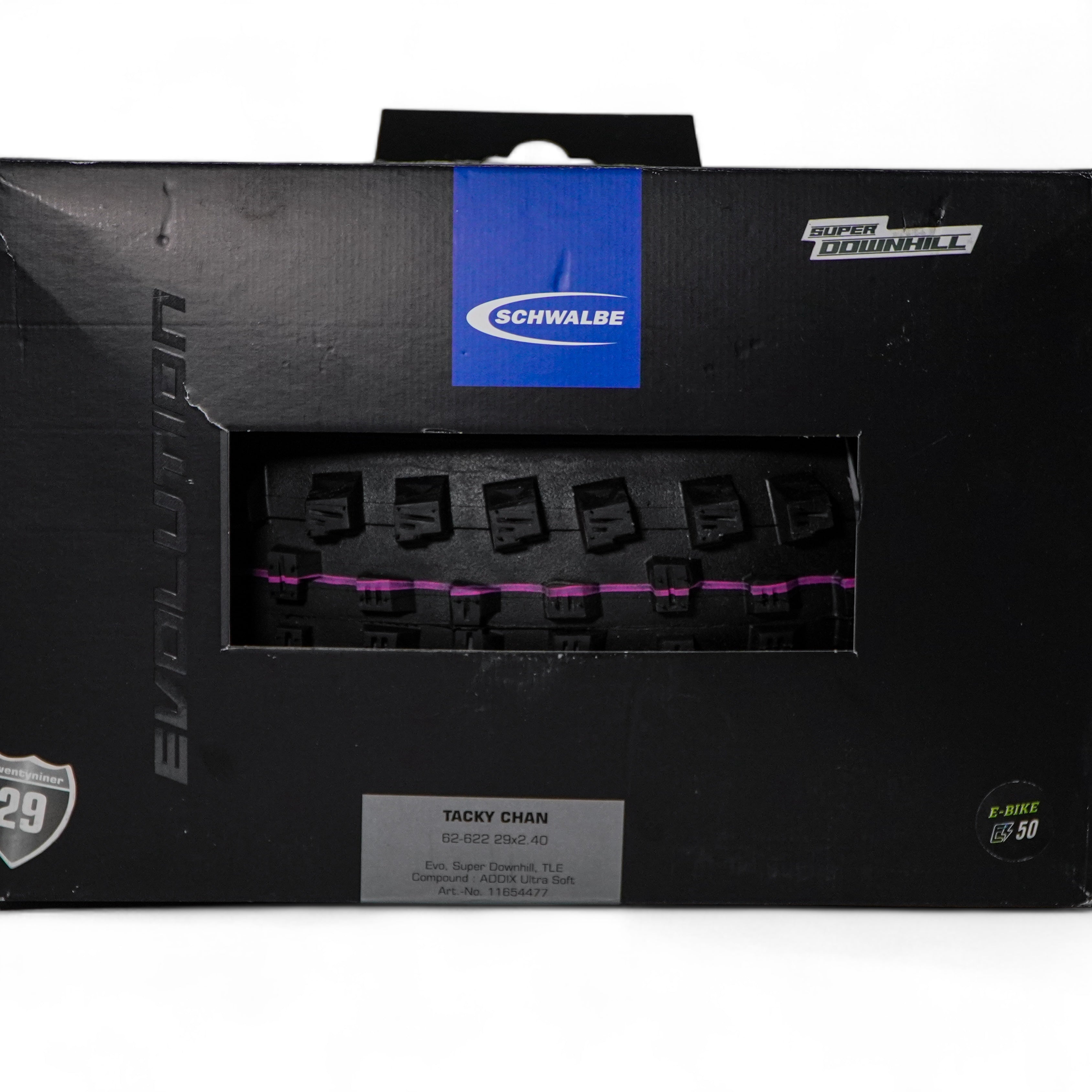 Llanta Schwalbe Tacky Chan 29x2.4 super downhill morado