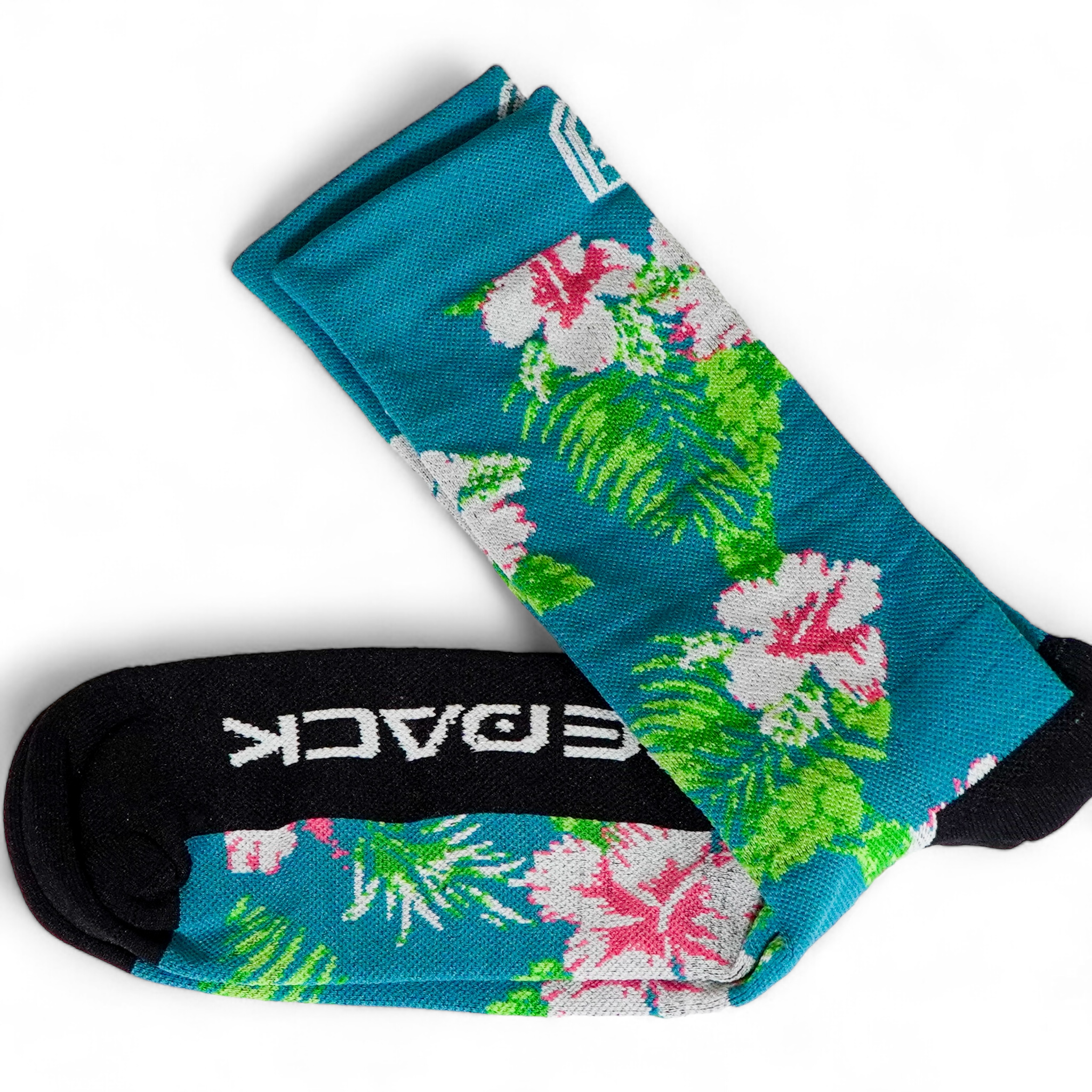 Calcetas Ridepack Flores Hawaina Azul (2x1)