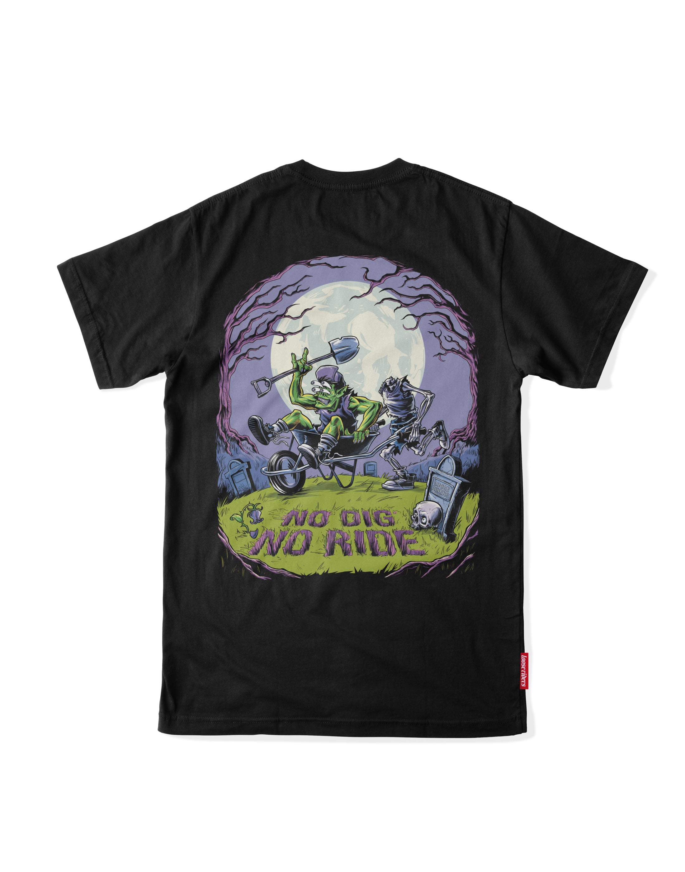 Jersey Tech Tee Loose Riders No Dig Graveyard Black