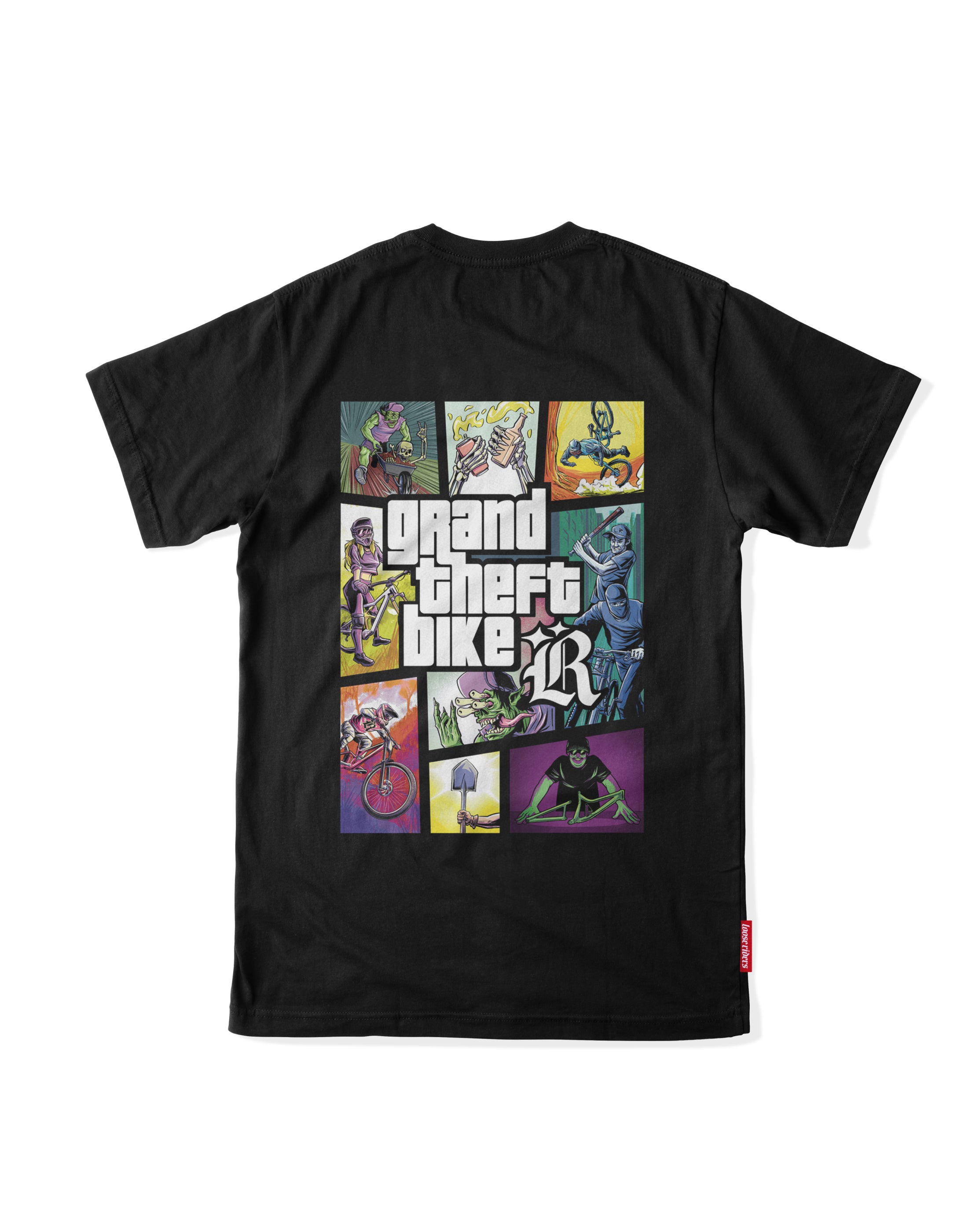 Jersey Tech Tee Loose Riders Grand Theft Bike Black