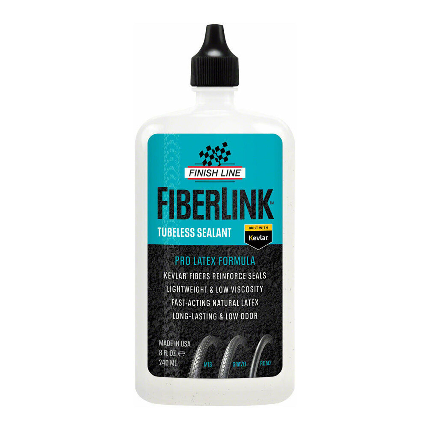 Sellador Tubeless Finish Line FiberLink Pro Latex 8oz/240ml