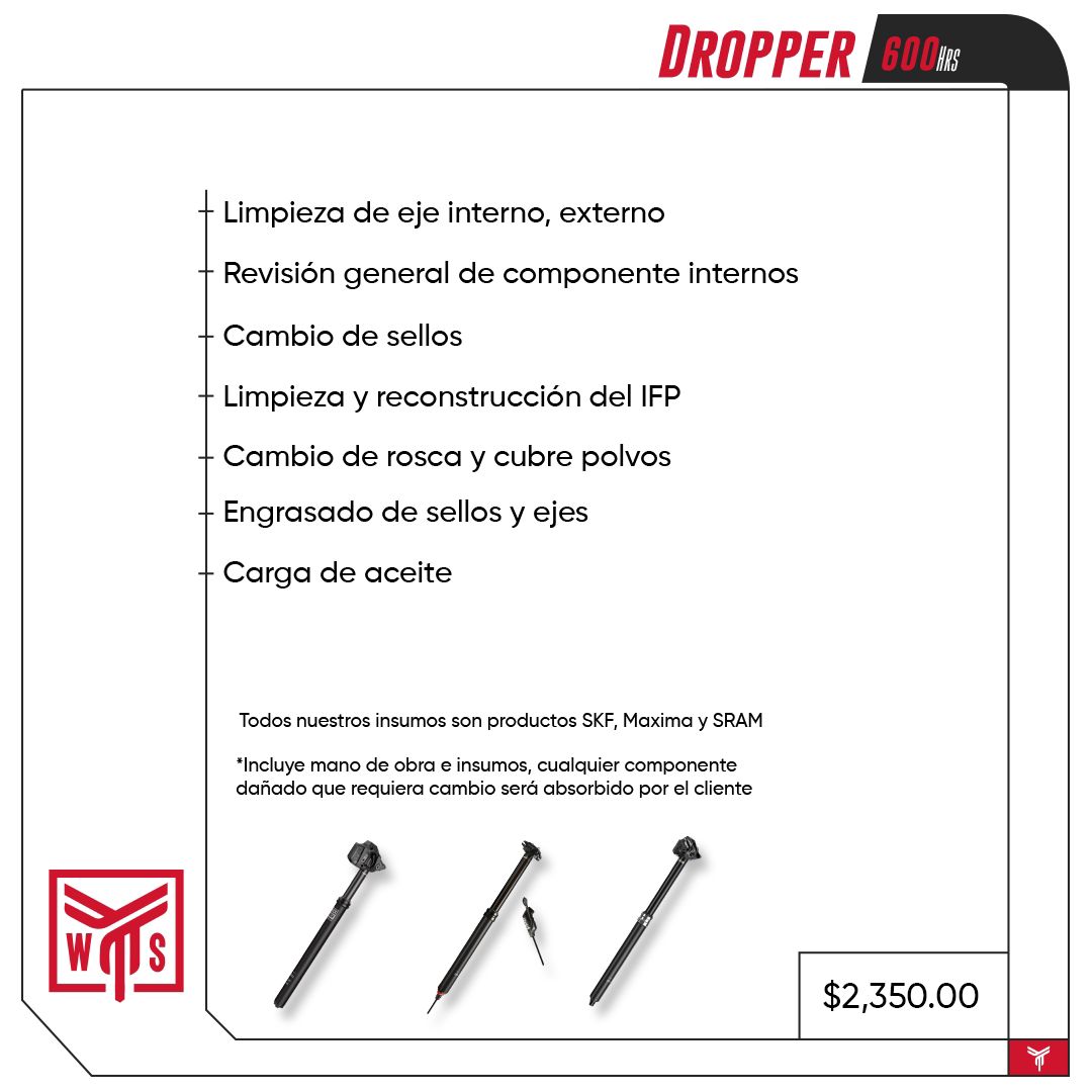 Servicio Dropper Rockshox 600 horas