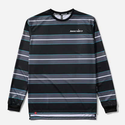 Jersey Manga Larga Loose Riders Striped BLACK