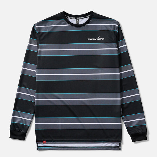 Jersey Manga Larga Loose Riders Striped BLACK