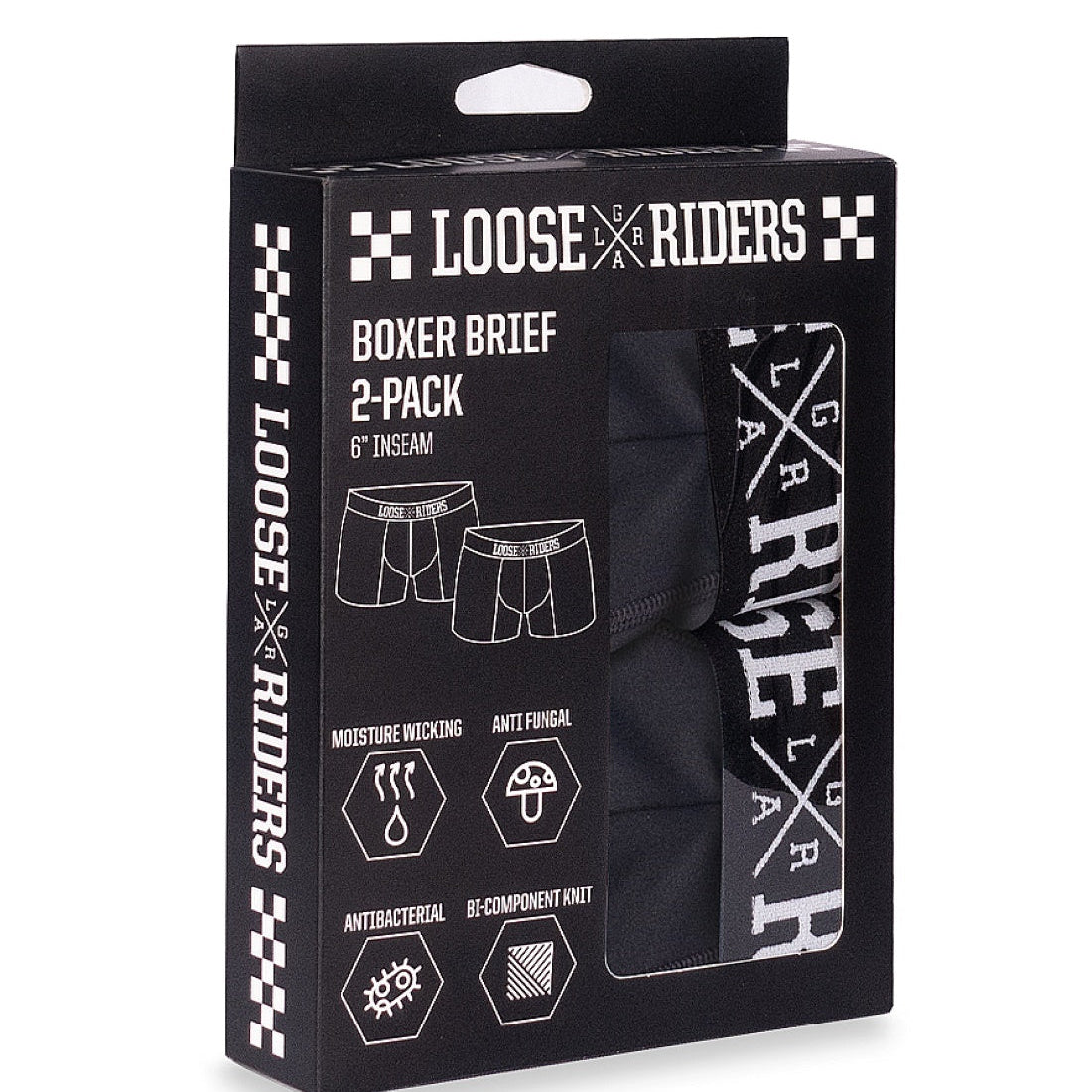 Boxers Brief Loose Riders Black