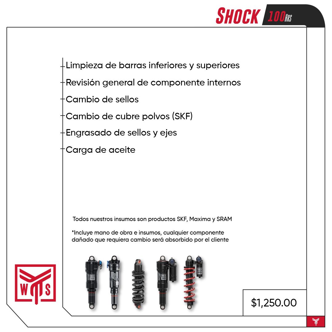 Servicio 100 horas SHOCK (Coil/Aire)