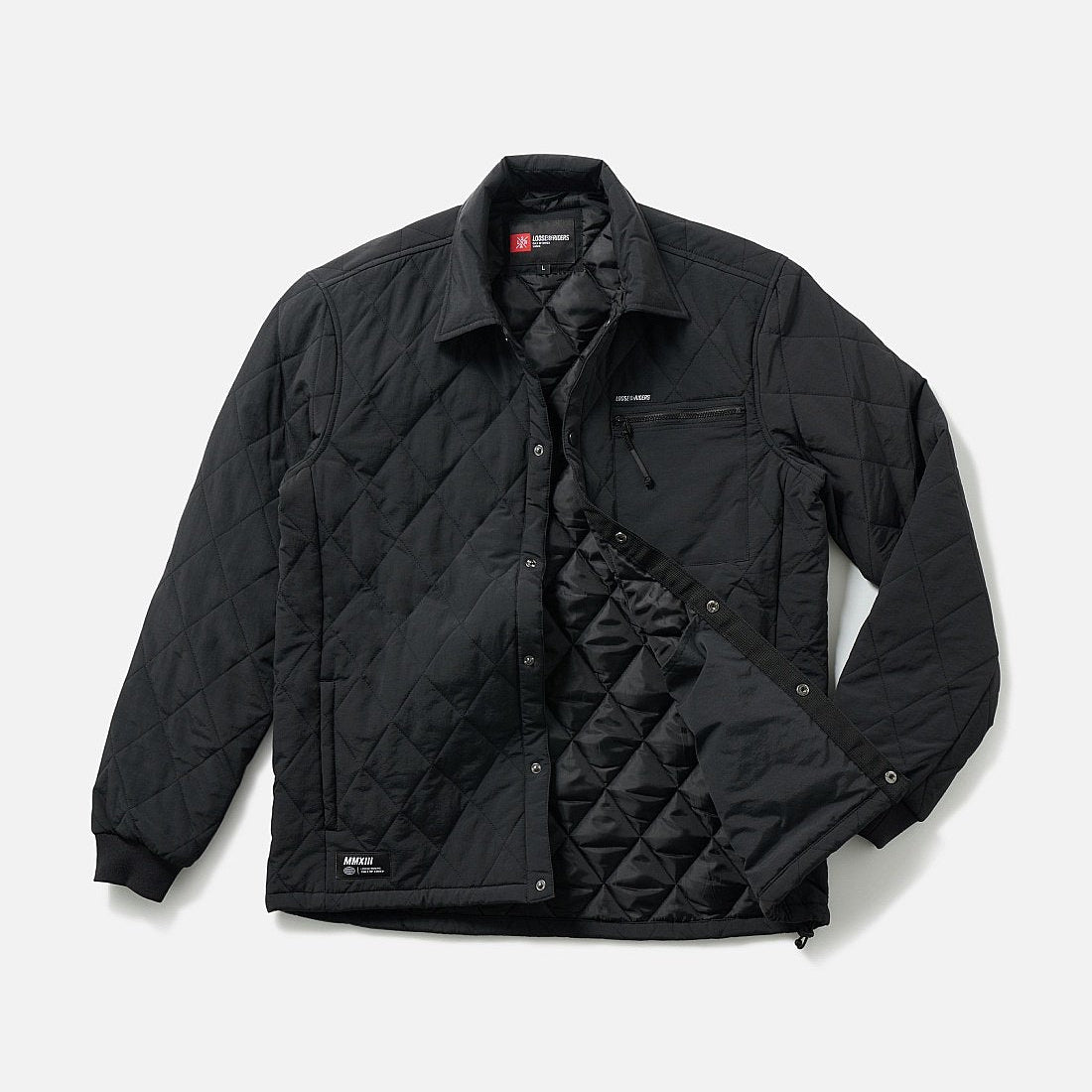 Chaqueta Loose Riders Quilted Shirt Jacket Black
