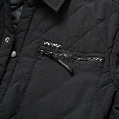 Chaqueta Loose Riders Quilted Shirt Jacket Black