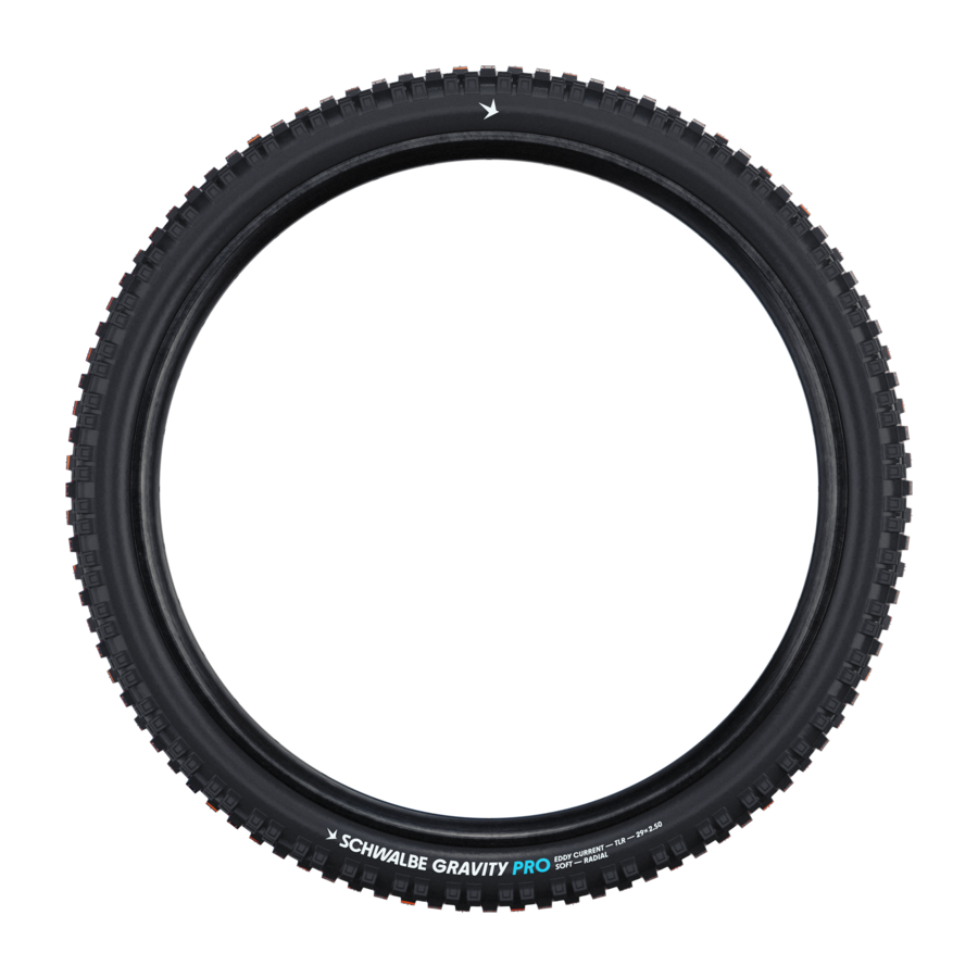 Llanta Schwalbe Eddy Current GRAVITY PRO Radial Tubeless Ready (Trasera)